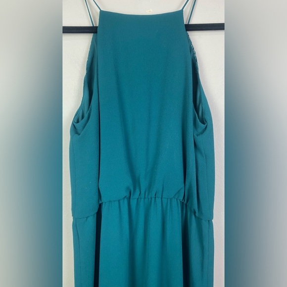 Nordstrom WAYF GREEN BUG Maxi Lace Boho Prom Formal Dress Size Small NWT. - Picture 6 of 11